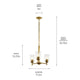 Shailene 15.25" 3-Light Mini Chandelier