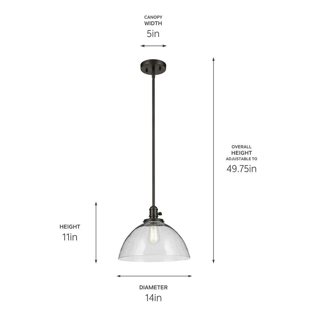 Avery 11" 1-Light Dome Pendant