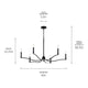 Malene 42" 6-Light Chandelier