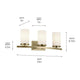 Crosby 23" 3-Light Vanity Light