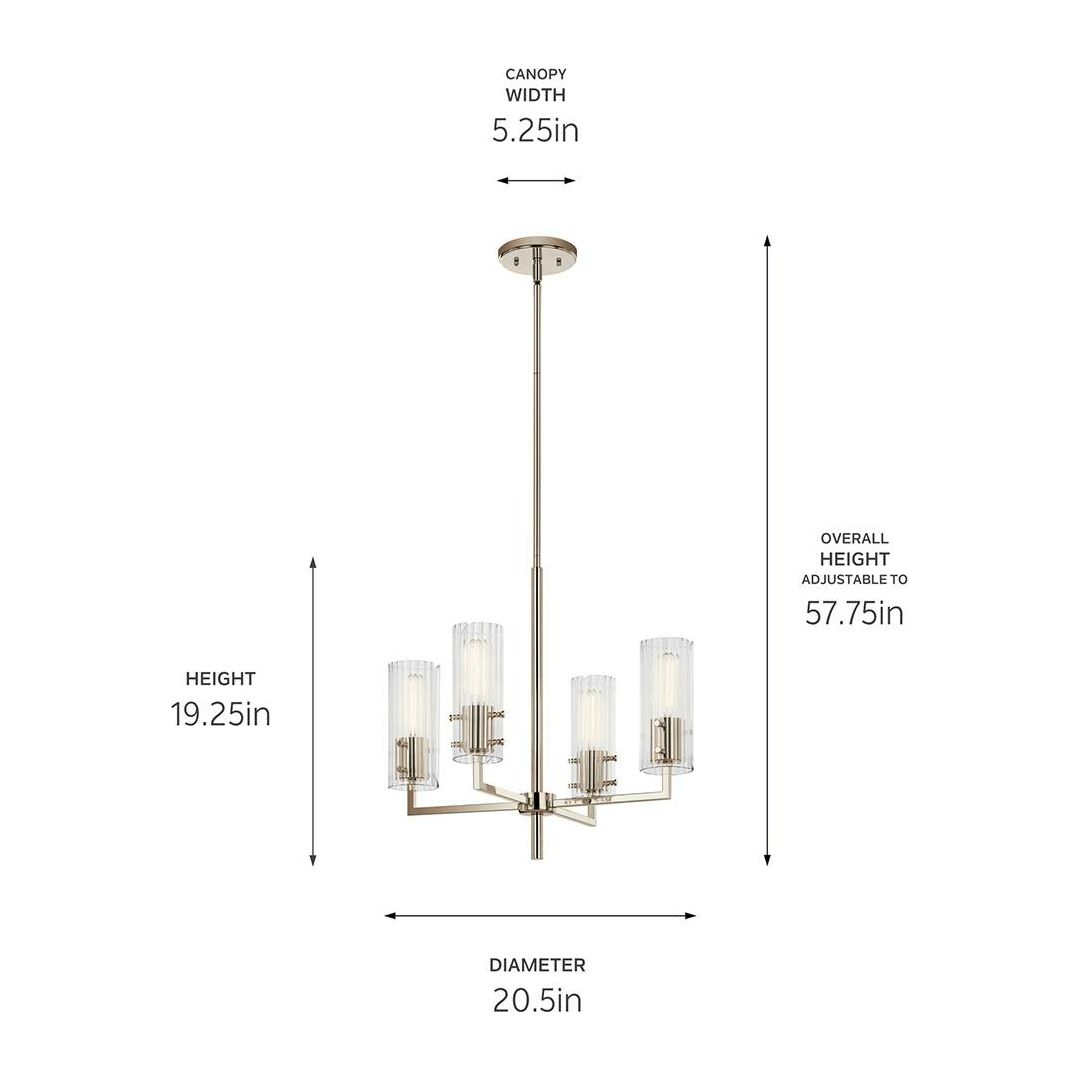 Velestino 20.5" 4-Light Chandelier