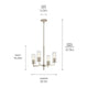 Velestino 20.5" 4-Light Chandelier