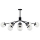 Silvarious 48" 12-Light Linear Convertible Chandelier