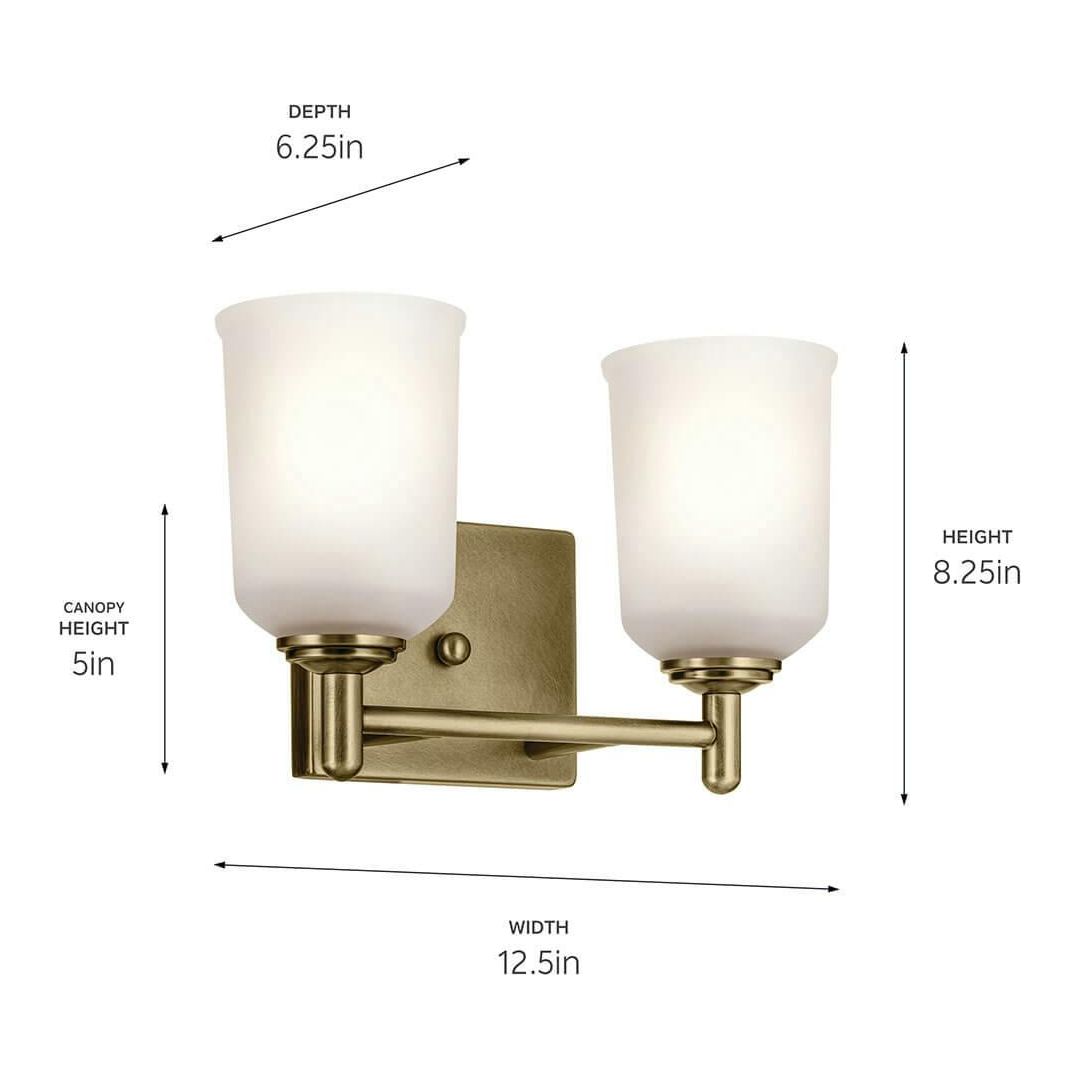 Shailene 12.5" 2-Light Vanity Light