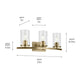 Crosby 23" 3-Light Vanity Light