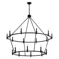 Carrick 54.25" 18-Light 2-Tier Chandelier