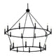 Carrick 54.25" 18-Light 2-Tier Chandelier