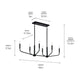 Madden 45" 6-Light Linear Chandelier