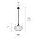 Avery 14" 1-Light Globe Pendant