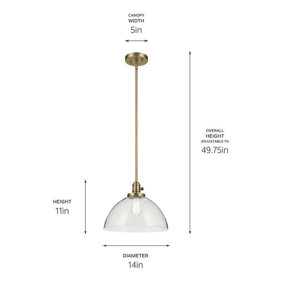 Avery 11" 1-Light Dome Pendant