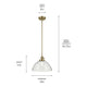 Avery 11" 1-Light Dome Pendant