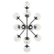 Silvarious 48" 12-Light Linear Convertible Chandelier