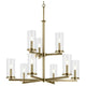 Crosby 32.5" 9-Light 2-Tier Chandelier