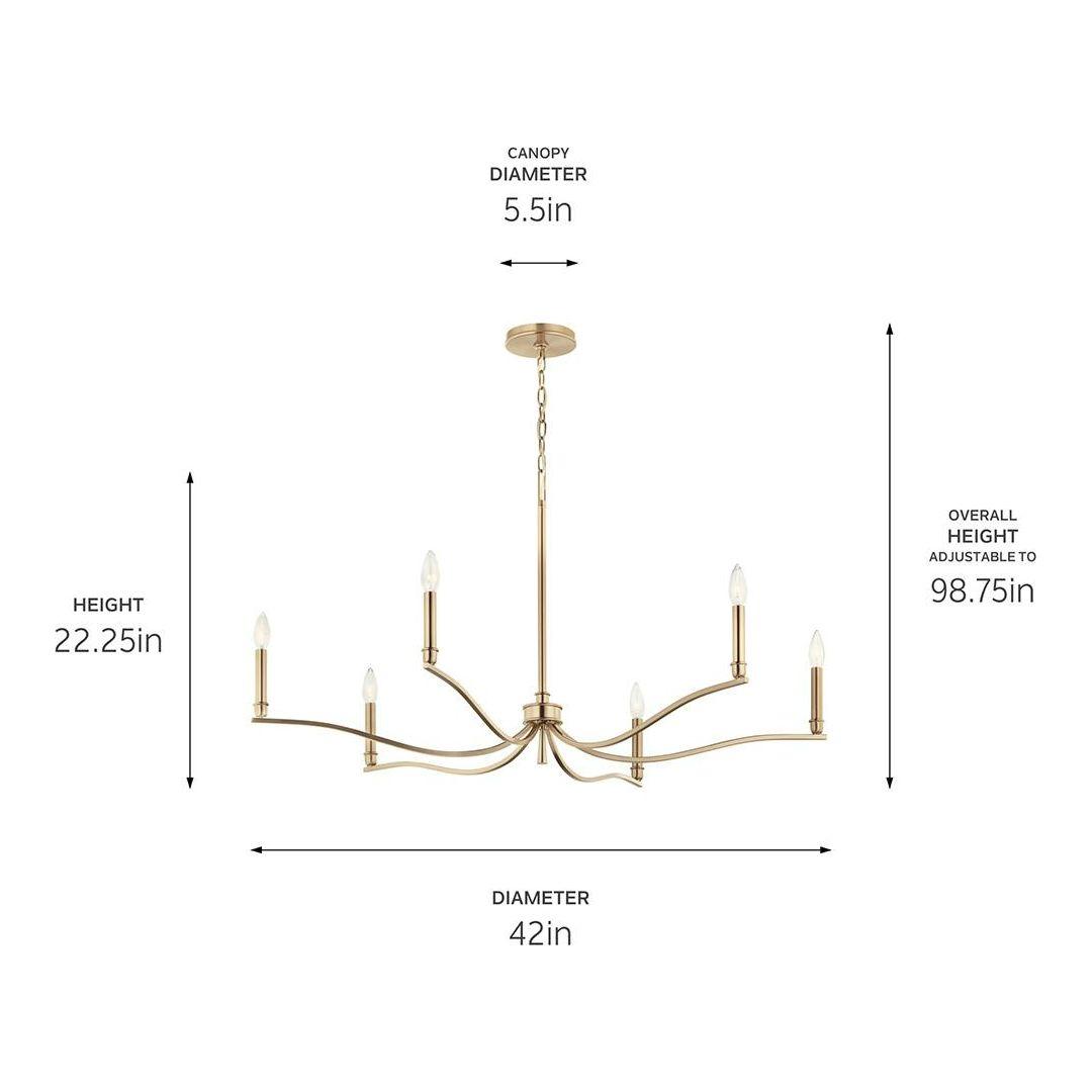 Malene 42" 6-Light Chandelier