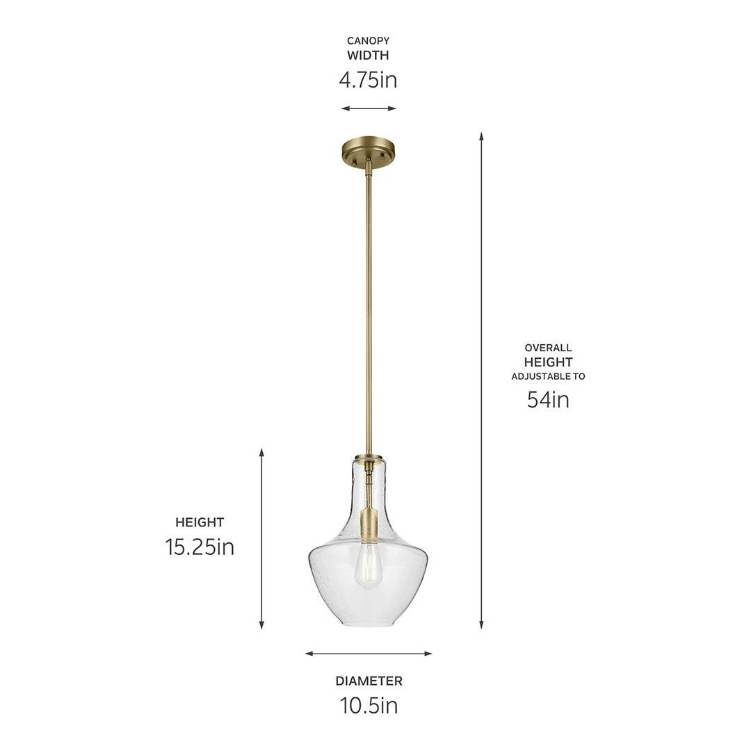 Everly 15.25" 1-Light Bell Pendant