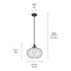 Avery 14" 1-Light Globe Pendant