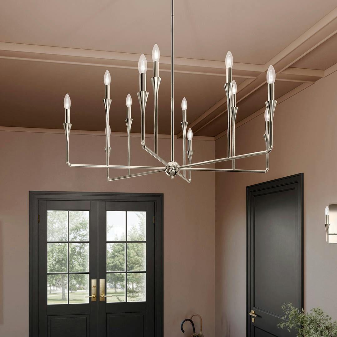 Alvaro 39.75" 12-Light Multi-Tier Chandelier