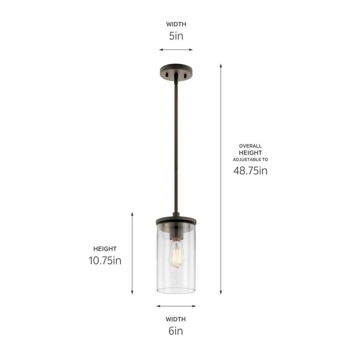 Crosby 10.75" 1-Light Mini Pendant