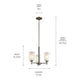 Shailene 15.25" 3-Light Mini Chandelier