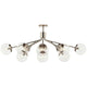 Silvarious 48" 12-Light Linear Convertible Chandelier