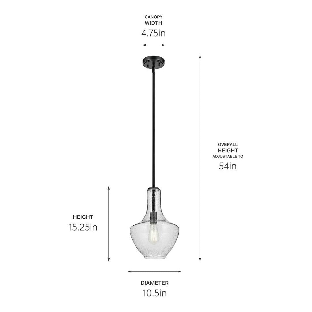 Everly 15.25" 1-Light Bell Pendant