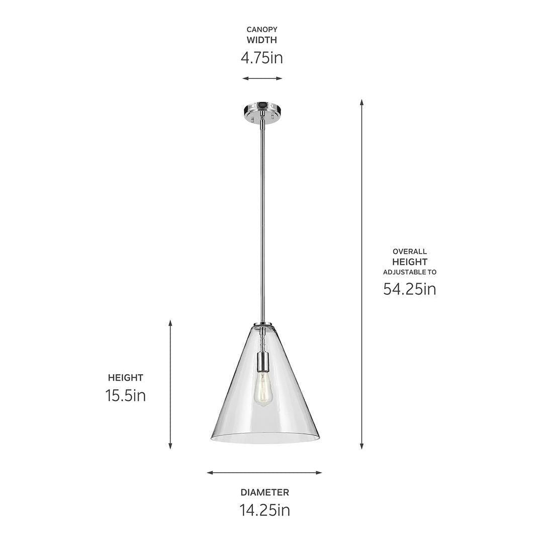 Everly 15.5" 1-Light Cone Pendant