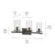 Crosby 23" 3-Light Vanity Light