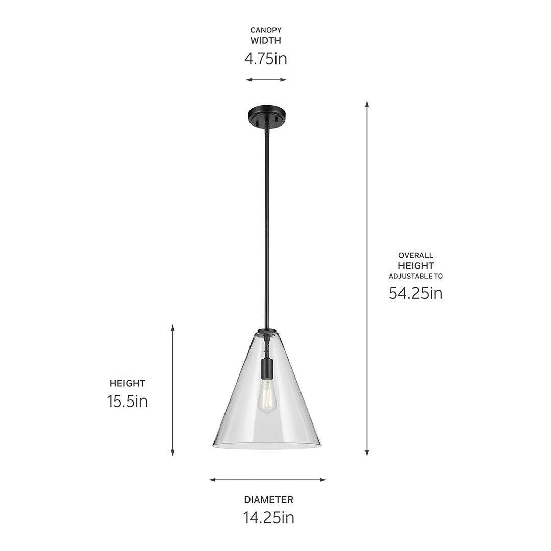 Everly 15.5" 1-Light Cone Pendant