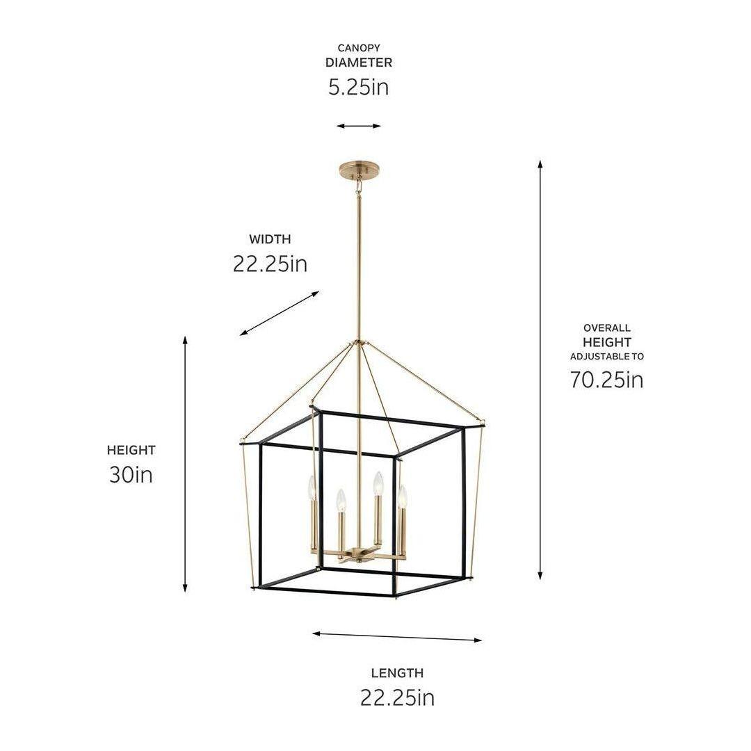 Eisley 30" 4-Light Foyer Pendant