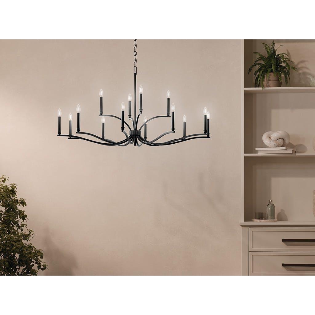 Malene 52.75" 14-Light 2-Tier Chandelier