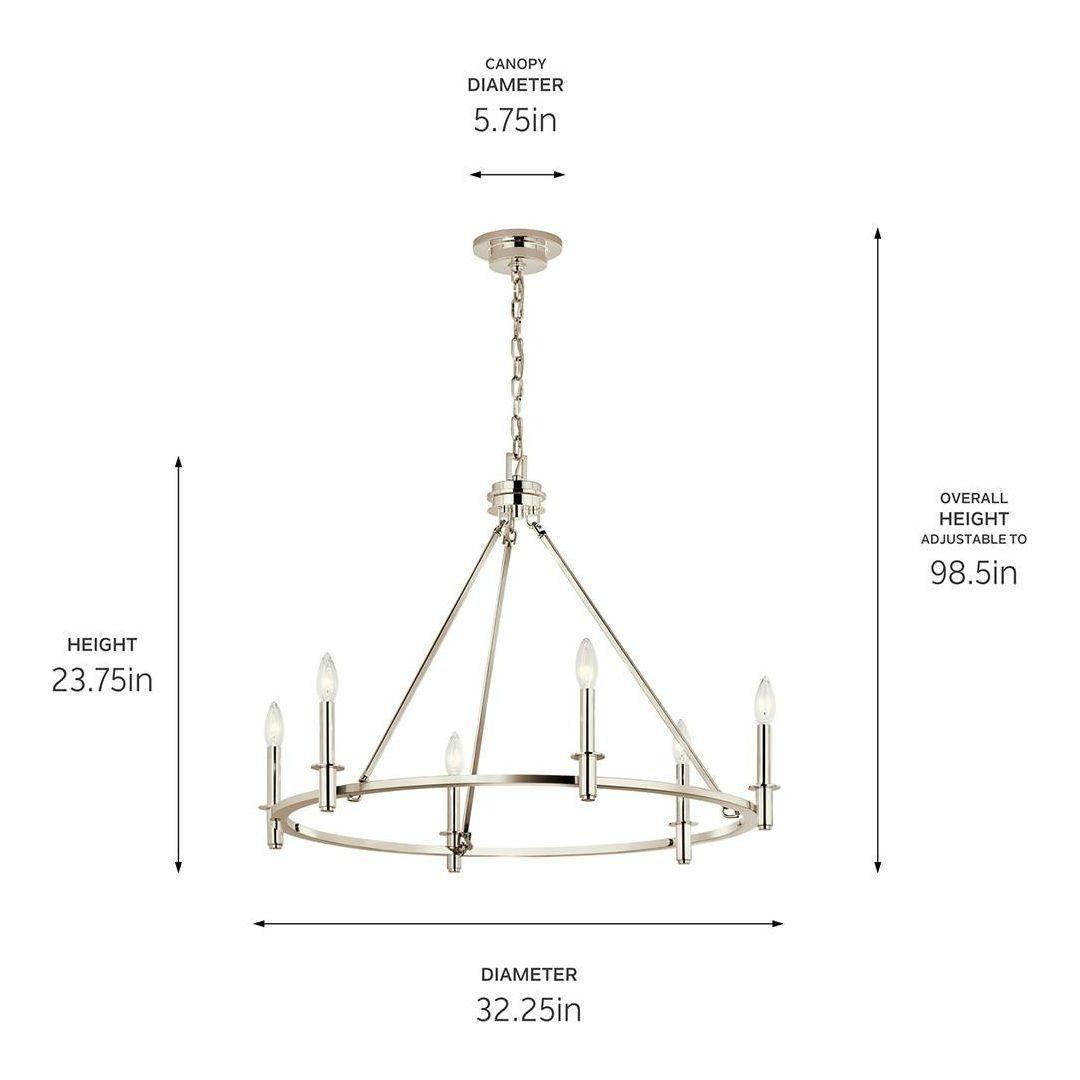 Carrick 32.25" 6-Light Chandelier