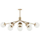 Silvarious 48" 12-Light Linear Convertible Chandelier