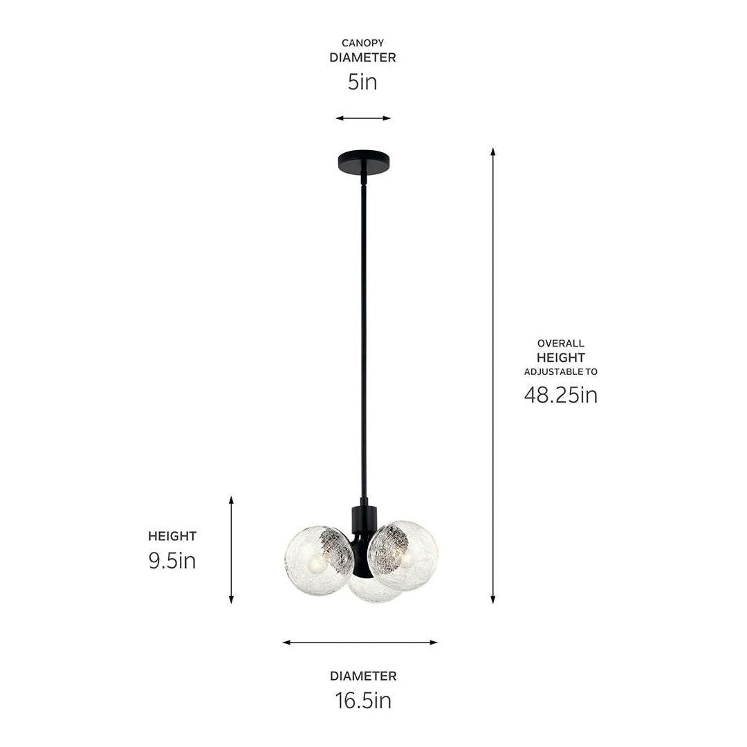 Silvarious 16.5" 3-Light Convertible Pendant