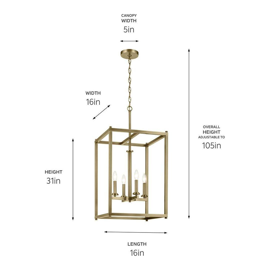 Crosby 31" 4-Light Foyer Pendant