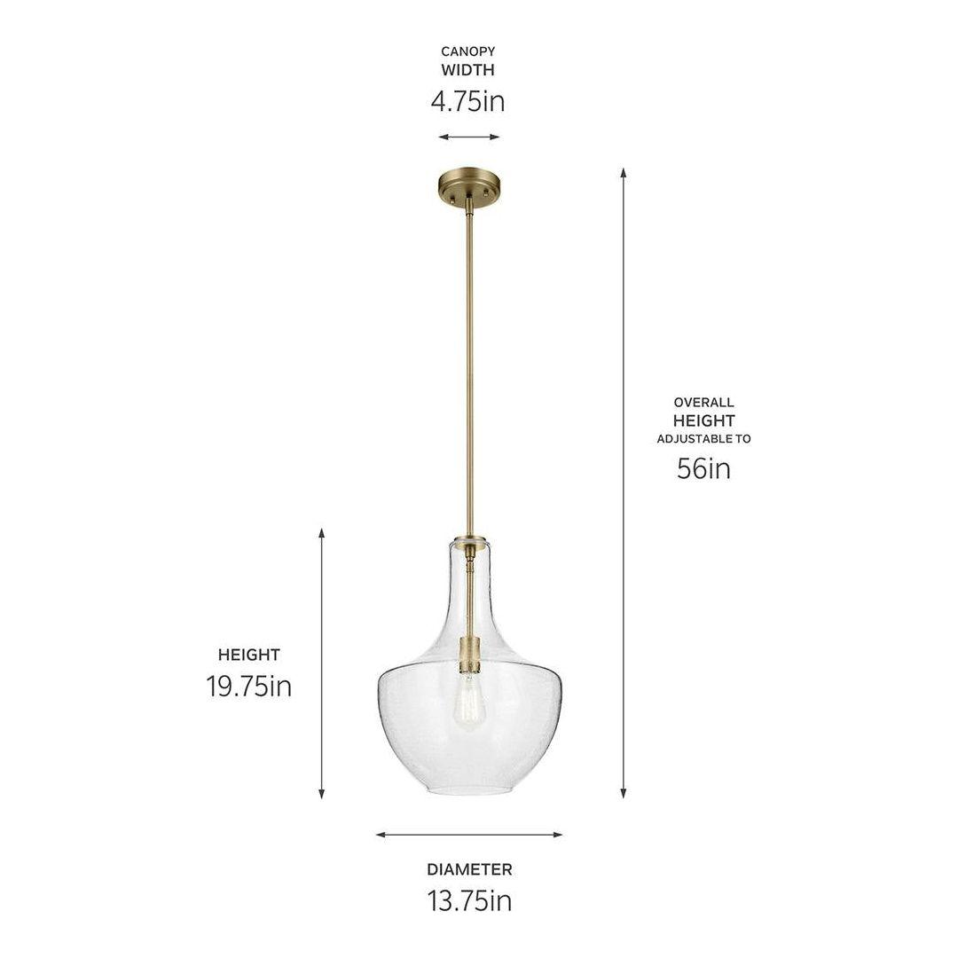 Everly 19.75" 1-Light Bell Pendant