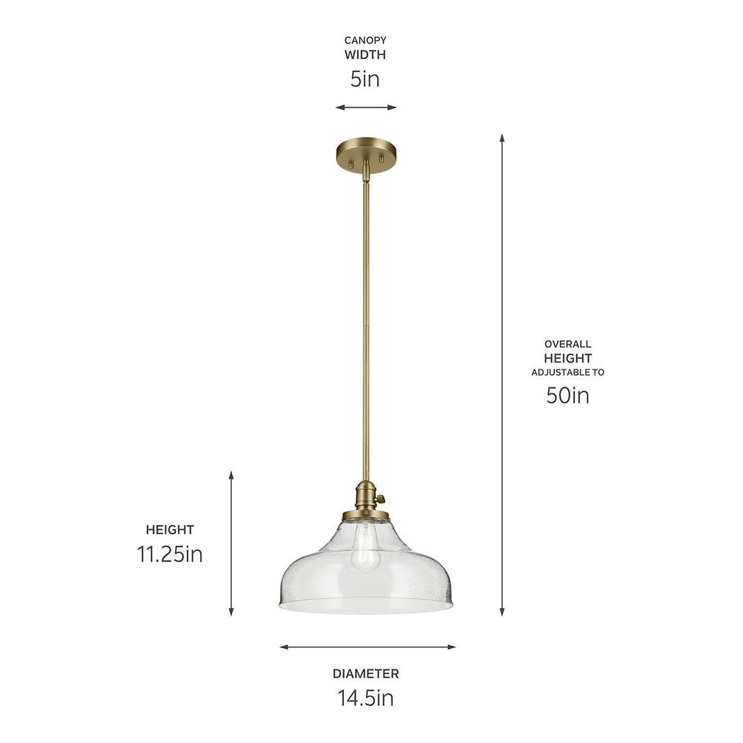 Avery 11.25" 1-Light Bell Pendant