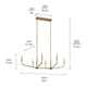 Madden 45" 6-Light Linear Chandelier