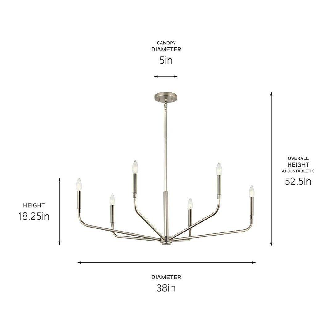 Madden 38" 6-Light Chandelier