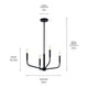 Madden 20" 4-Light Convertible Chandelier