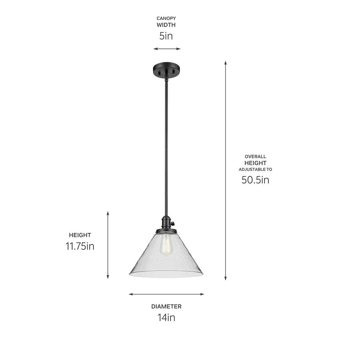 Avery 11.75" 1-Light Cone Pendant