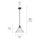 Avery 11.75" 1-Light Cone Pendant