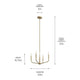 Madden 20" 4-Light Convertible Chandelier