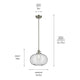 Avery 14" 1-Light Globe Pendant