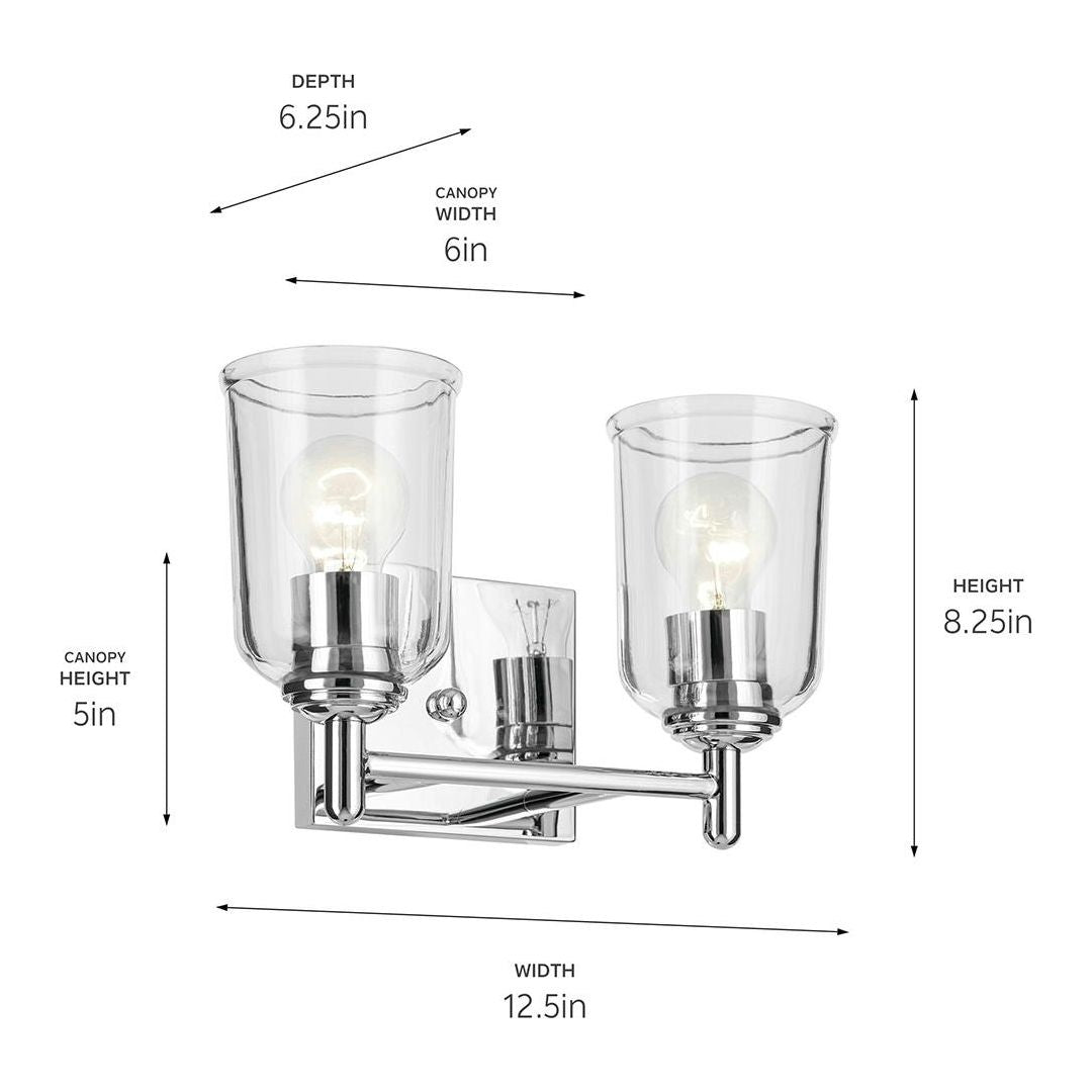 Shailene 12.5" 2-Light Vanity Light