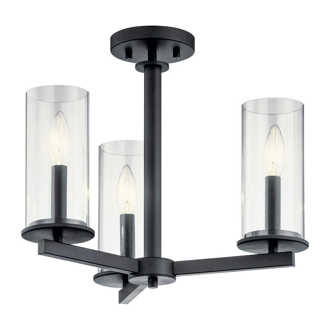 Crosby 14" 3-Light Convertible Semi Flush Mount