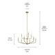 Madden 32" 9-Light 2-Tier Chandelier