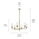 Velestino 30.25" 6-Light Chandelier