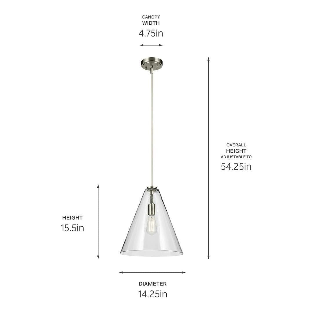 Everly 15.5" 1-Light Cone Pendant