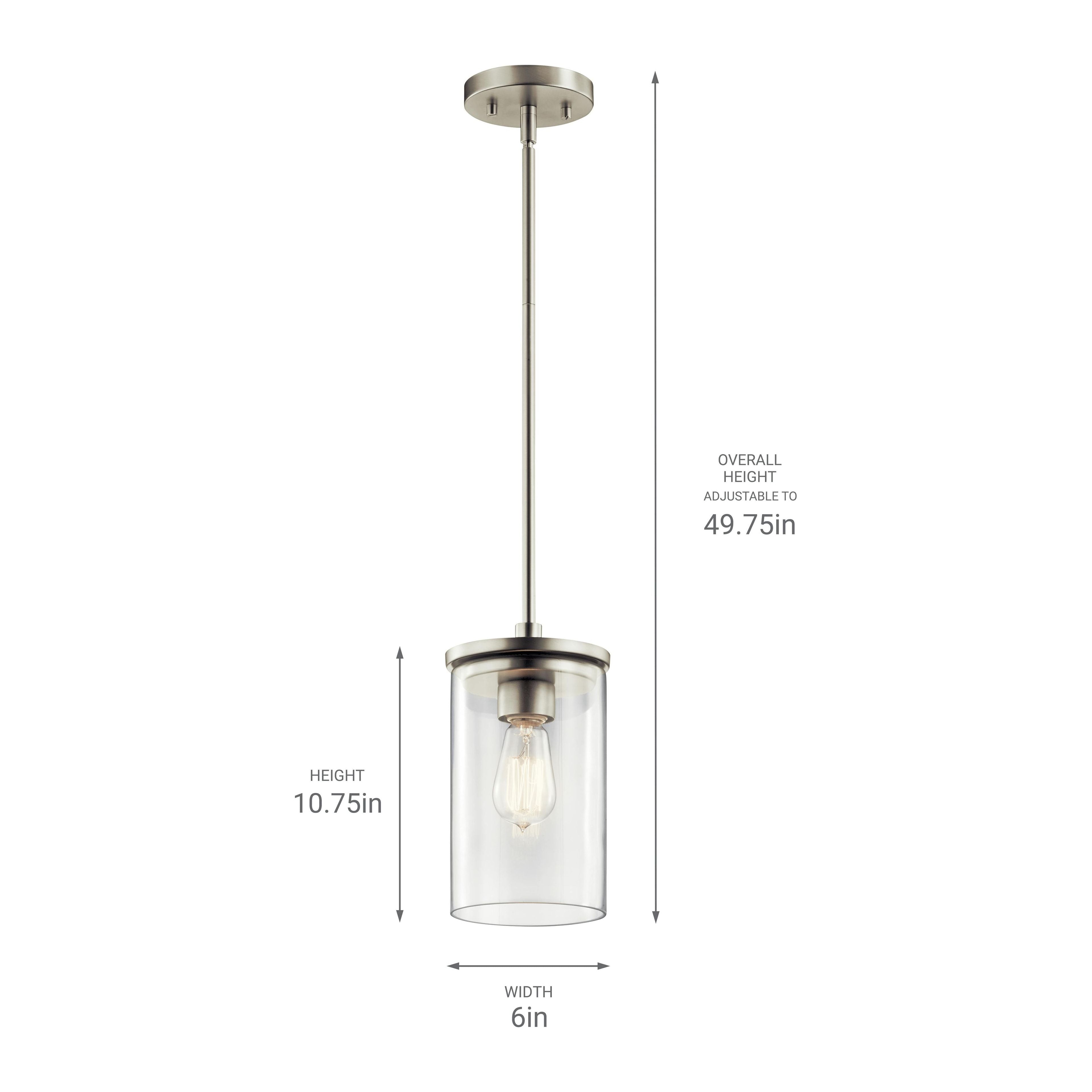 Crosby 10.75" 1-Light Mini Pendant