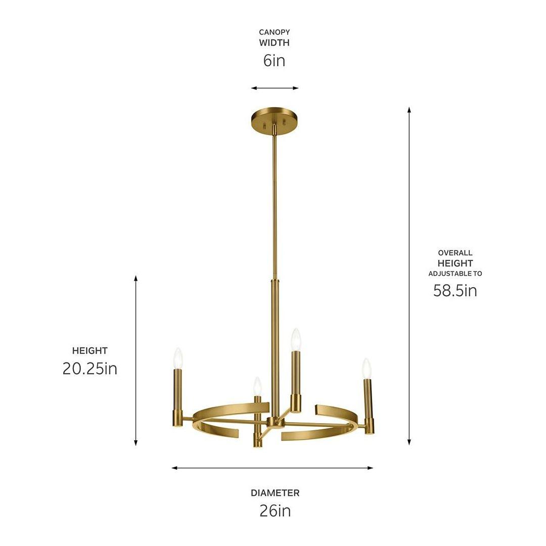 Tolani 20.25" 4-Light Chandelier